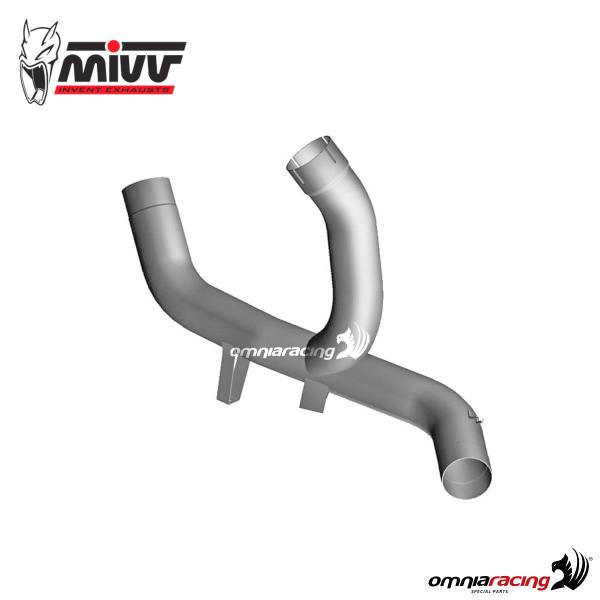 Mivv steel tube link pipe not-catalyst for Ducati Multistrada 1200 Enduro 2016>2018