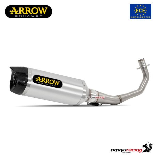 Impianto di scarico completo Arrow Thunder omologato in alluminio per Honda CB125R 2021>2023