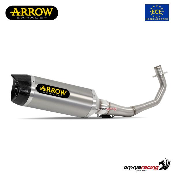 Impianto di scarico completo Arrow Thunder omologato in titanio per Honda CB125R 2021>2023