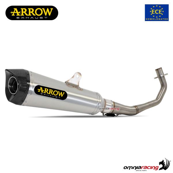 Impianto di scarico completo Arrow X-Cone omologato in acciaio per Honda CB125R 2021>2023