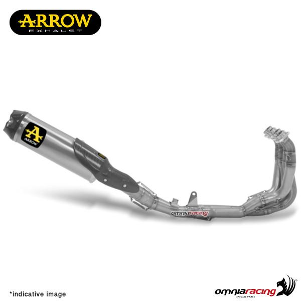 Scarico completo Arrow Competition WSS Indy Race racing in titanio per Yamaha R6 2017>2021