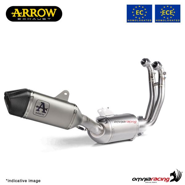 Impianto di scarico completo Arrow Veloce in titanio per Kawasaki Ninja 650 2024