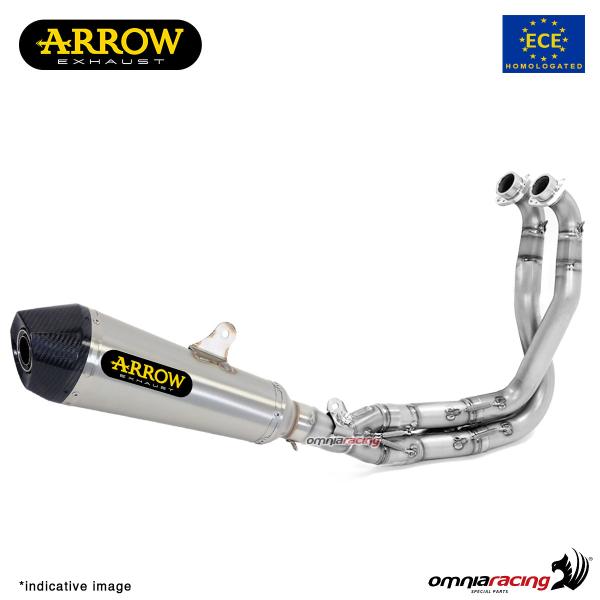 Impianto di scarico completo Arrow X-Kone omologato in acciaio per Kawasaki Ninja 650 2021>