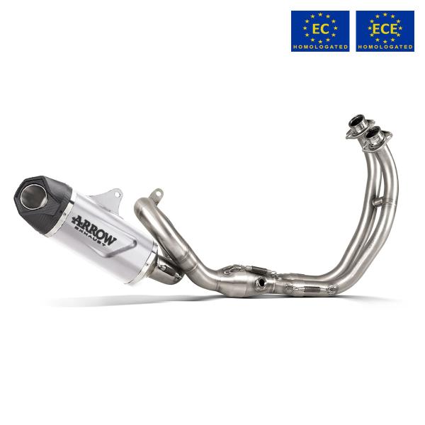 Full exhaust system Arrow Veloce aluminum approved Kawasaki Z650 2024