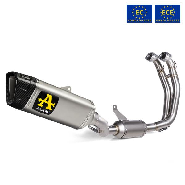 Full exhaust system Arrow Pista titanium slip-on approved Aprilia RS457 2024