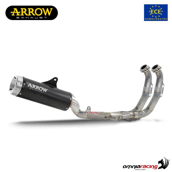 Scarico completo Arrow Rebel omologato in Inox dark per Kawasaki Z650RS 2021>