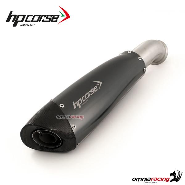 Impianto di scarico completo HpCorse Evoxtreme acciaio satinato nero racing ZAETA 530 DT/SE