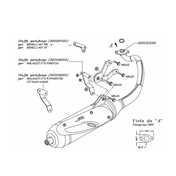 Scarico completo Leovince Sito omologato acciaio Yamaha Aerox 50 1997-1999