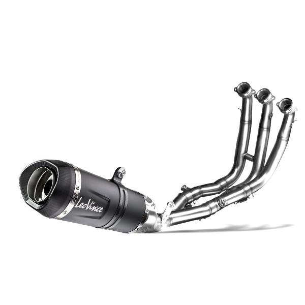 Leovince LV ONE EVO complete exhaust black steel racing Yamaha Tracer 900 2017-2020