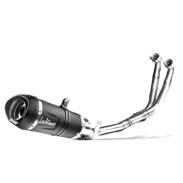 Leovince LV ONE EVO complete exhaust black steel racing Kawasaki Ninja 650 2021-2024