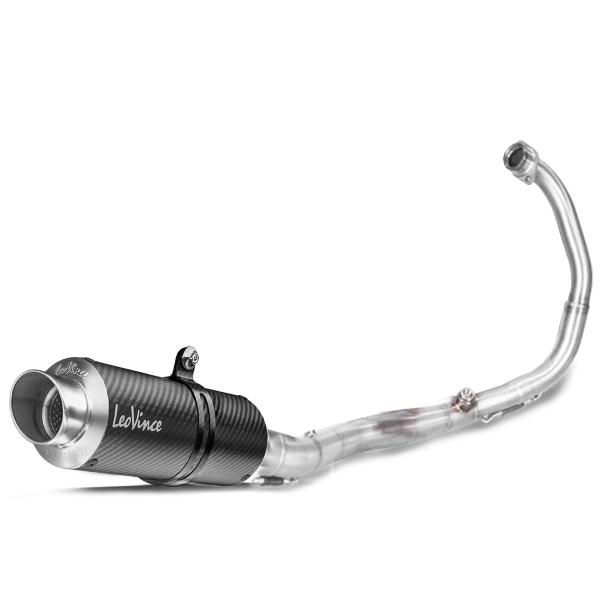 Leovince GP Corsa Matte complete exhaust carbon racing Aprilia SR GT 125/Sport 2022-2024