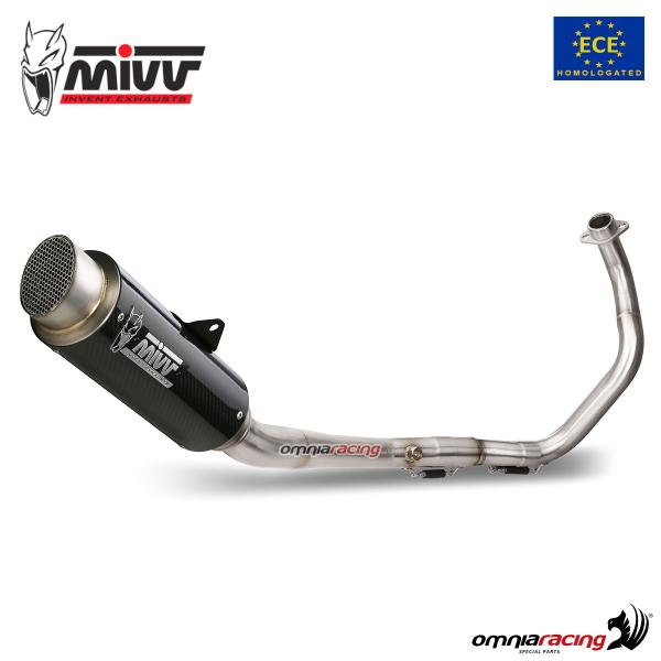 Impianto di scarico completo in carbonio Mivv GP PRO alto omologato per Honda CB125R 2021>