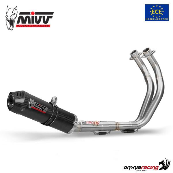 MIVV Oval full exhaust system in carbon fibre homologated for Kawasaki Ninja 650 2017>