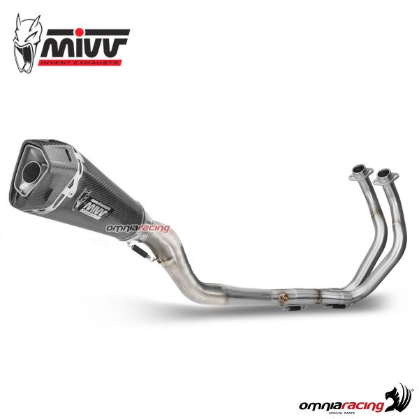 Full exhaust system carbon fiber Delta Race Mivv racing for Aprilia Tuono 660 2020>