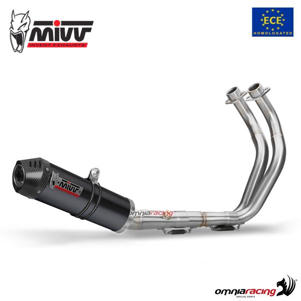 MIVV Oval black full system exhaust in inox black homologated for YAMAHA TMAX 530 2017>2019