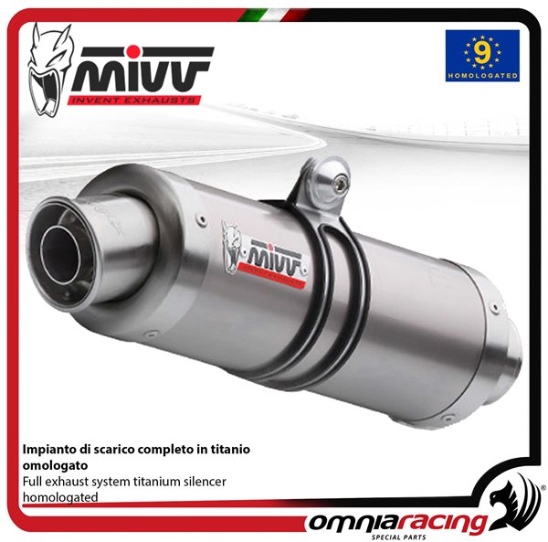 MIVV GP impianto di scarico completo omologato 1x1 in titanio per HONDA CBR125R 2004>2010