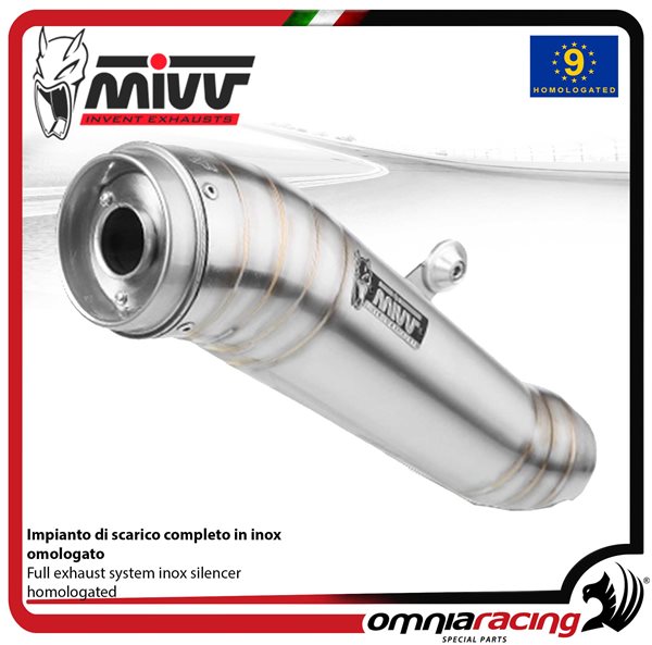 MIVV GHIBLI full exhaust system homologated 1x1 inox for KTM 125 DUKE 2011>2016