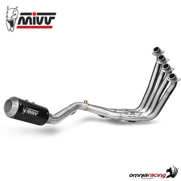 MIVV M3 impianto di scarico completo in acciaio nero racing per Honda CB650F 2014>2018