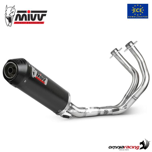 MIVV Oval full exhaust system in carbon fiber homologated for Kawasaki Versys 650 2021>