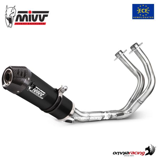 MIVV Oval full exhaust system in black steel homologated for Kawasaki Versys 650 2021>