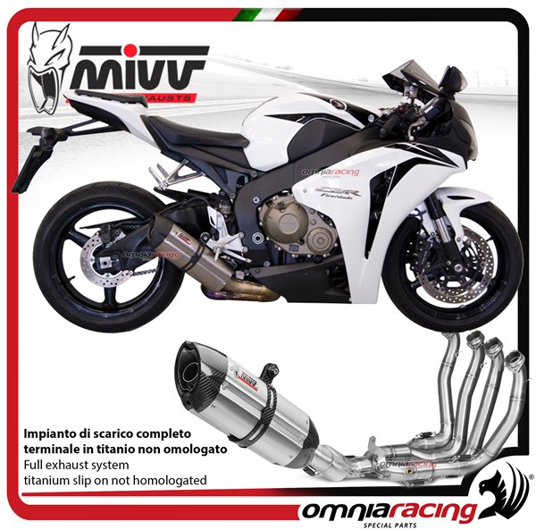 MIVV SUONO impianto di scarico completo non omologato in titanio per HONDA CBR1000RR 2008>2013