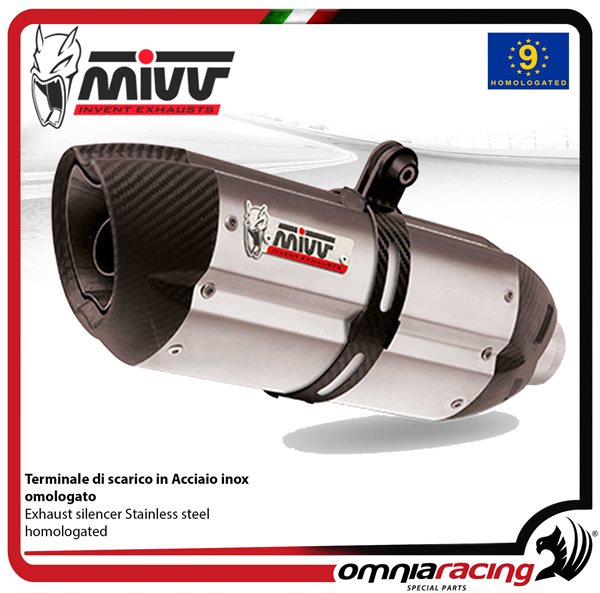 MIVV SUONO full exhaust system homologated 1x1 inox for KTM 200 DUKE 2012>2014