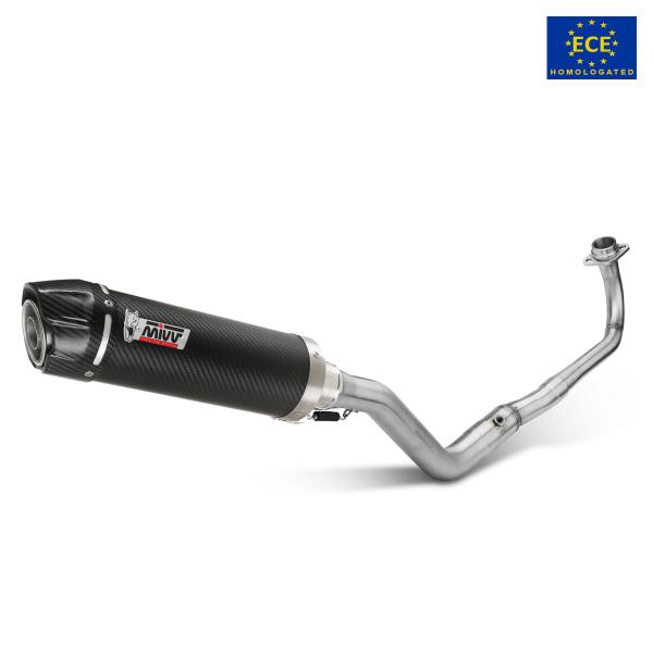 Mivv GP complete exhaust system approved carbon Voge Brivido 125R 2023-2024