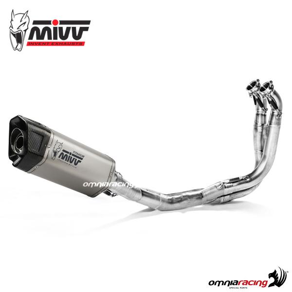 Impianto di scarico completo Mivv SR-1 EVO in acciaio racing per Yamaha R7 2022-2023