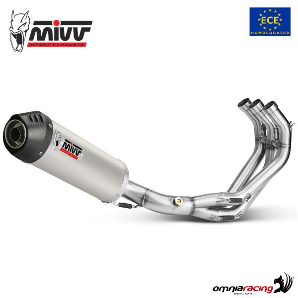 MIVV OVAL impianto di scarico completo omologato 3x1 in titanio per YAMAHA MT09 2013>2020