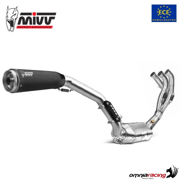 MIVV GHIBLI full exhaust system homologated black inox high up for YAMAHA XSR900 2016>2020