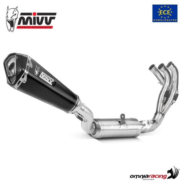 Full exhaust system carbon fiber Delta Race Mivv homologated for Yamaha MT09/SP 2021>