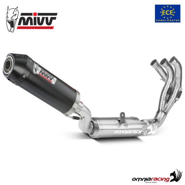 MIVV Oval full exhaust system in carbon fibre homologated for Yamaha Tracer 900/GT 2021>