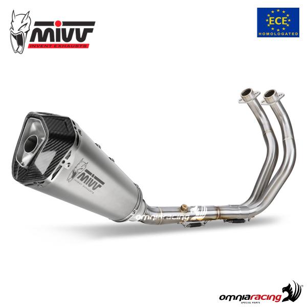 Full exhaust system stainless steel Mivv DELTA RACE low homologated for Yamaha MT07 2021>