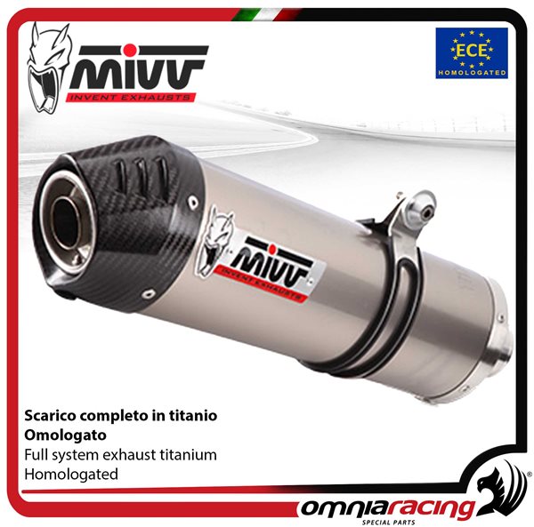 MIVV Oval full system exhaust in titanium homologated for YAMAHA TRACER 700 2016>