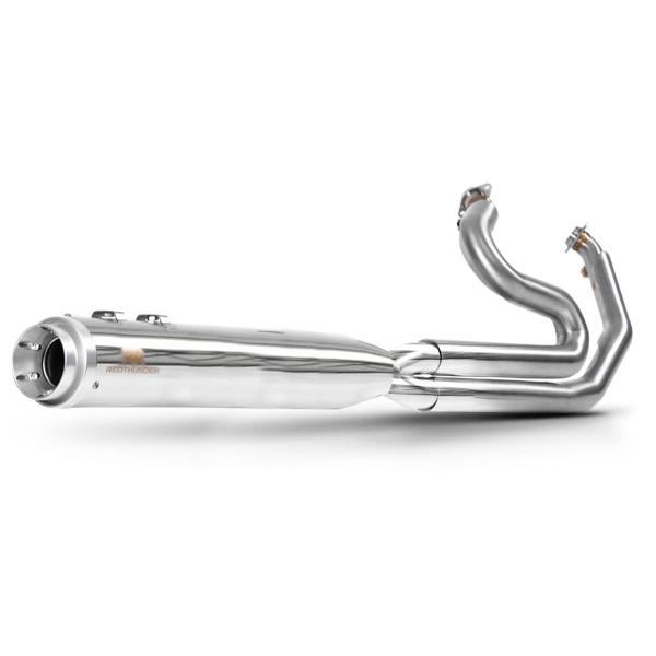 RedThunder complete exhaust polished 2:1 Harley Davidson Touring 2009 UP