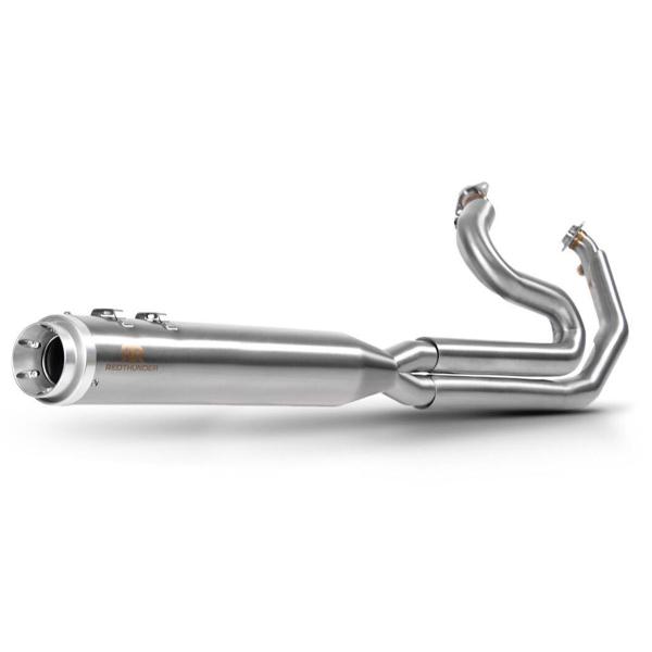 RedThunder complete exhaust satin 2:1 Harley Davidson Touring 2009 UP