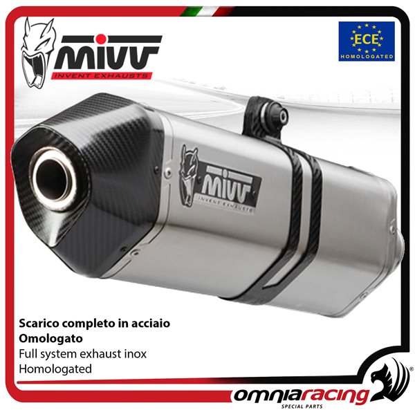 MIVV Speed edge full system exhaust in inox homologated for YAMAHA TRACER 700 2016>