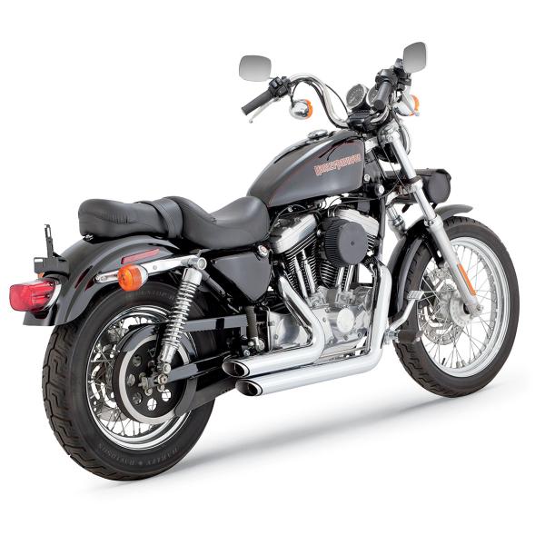 Scarico completo Vance&hines Shortshots cromato 2:2 Harley XL1200C Sportster Custom 1999-2003