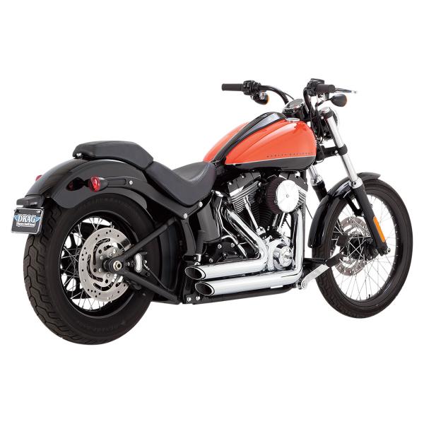 Vance&hines chromed full exhaust Shortshots 2:2 Harley Davidson Fat Boy 2012-2014