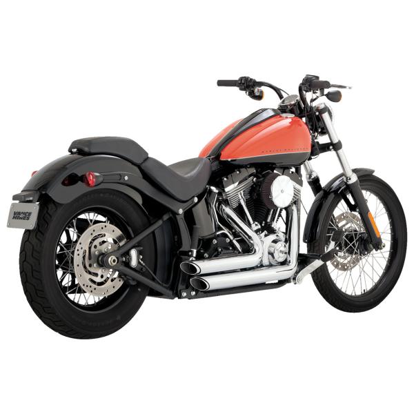 Vance&hines chromed full exhaust Shortshots 2:2 Harley Davidson Blackline 2012