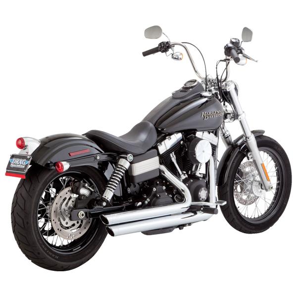 Scarico completo Vance&hines Big Shot cromato 2:2 Harley Davidson Dyna Fat Bob CVO 2009