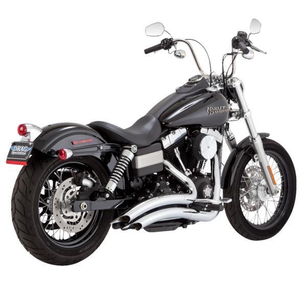 Scarico completo Vance&hines Big Radius cromato 2:2 Harley Davidson Dyna Super Glide 2007-2010