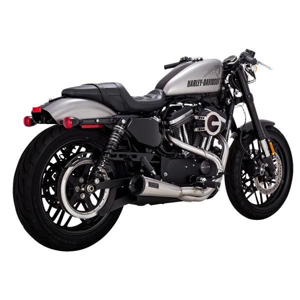 Vance&hines spazzolato full exhaust Upsweep 2:1 Harley Davidson XL883L ABS Super Low 2016-2017