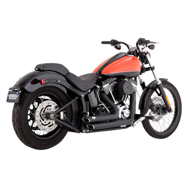 Vance&hines black full exhaust Shortshots 2:2 Harley Davidson Fat Boy 2013-2014