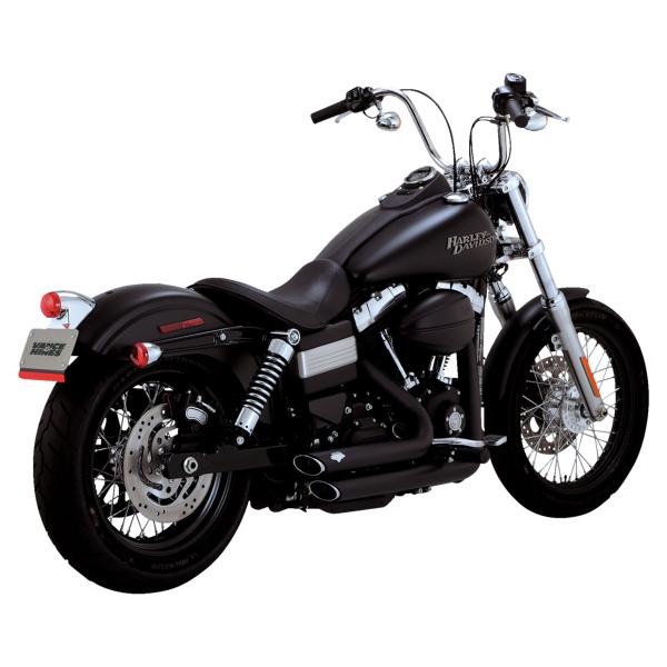 Vance&hines black full exhaust Shortshots 2:2 Harley Davidson Dyna Street Bob Special 2014-2015