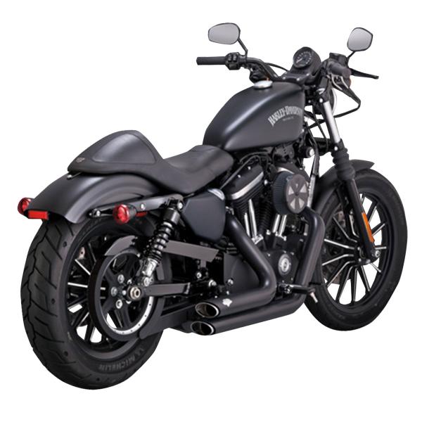 Vance&hines black full exhaust Shortshots 2:2 Harley Davidson XL883L ABS Super Low 2016-2017