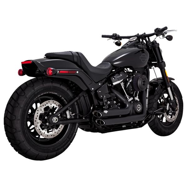 Vance&hines black full exhaust Shortshots 2:2 Harley Davidson Softail Fat Bob 107 2019-2021