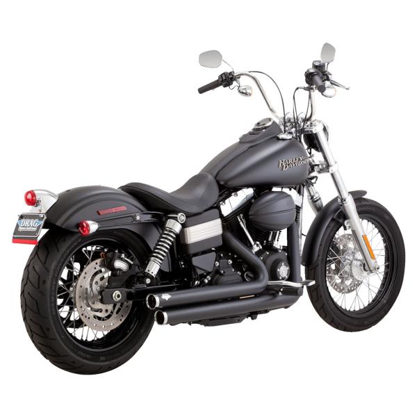 Scarico completo Vance&hines Big Shot nero 2:2 Harley Dyna Super Glide Custom 110th Anniversary 2013