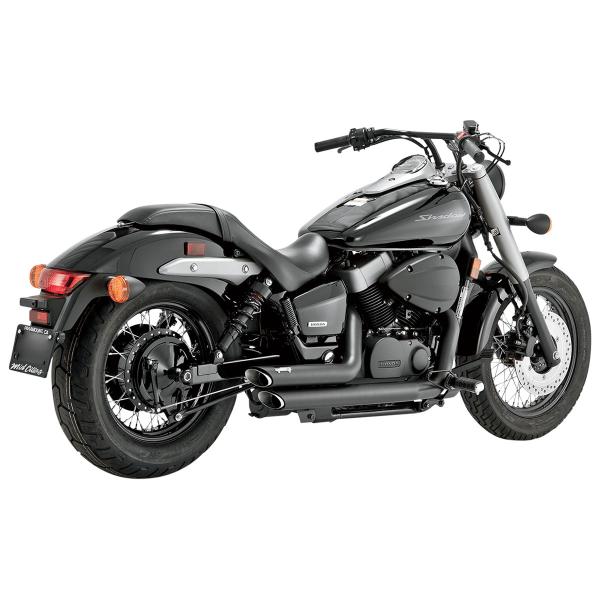 Vance&hines black full exhaust Shortshots 2:2 Honda VT750C2B Shadow Black Spirit 2011-2015