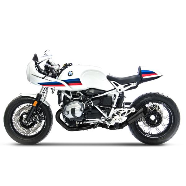 Zard impianto di scarico completo in acciaio nero racing GP kit per BMW RnineT 1200 2017-2019